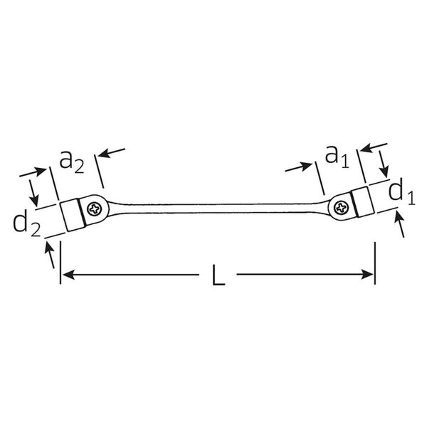 Stahlwille 29 Chiave A Doppio Snodo Flexi 10 X 11 Mm 43011011 (Chiave Per Piegare)-image