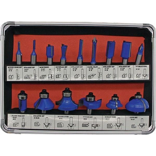 Fisch Cassetta Di Punte Per Frese In Metallo Duro 973CT15A 15 Pezzi Con Gambo Ø 8 Mm - 973CT15A-image