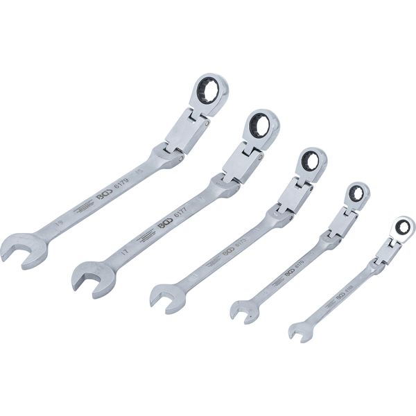 Bgs Set Di Chiavi Ad Anello A Doppio Snodo Angolate Sw 8-19 Mm 5 Pz - 6181-image