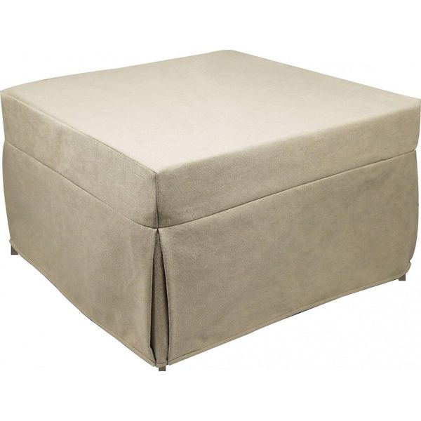 Talamo Italia Pouf Arno 78X78X45H Cm Beige, Sfoderabile Beige Italy-image