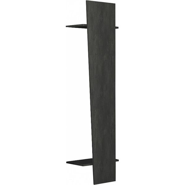 Dmora Mobile Da Ingresso Allinko 30X50X200H Cm Nero Antracite, Appendiabiti 3 Vani Italy-image
