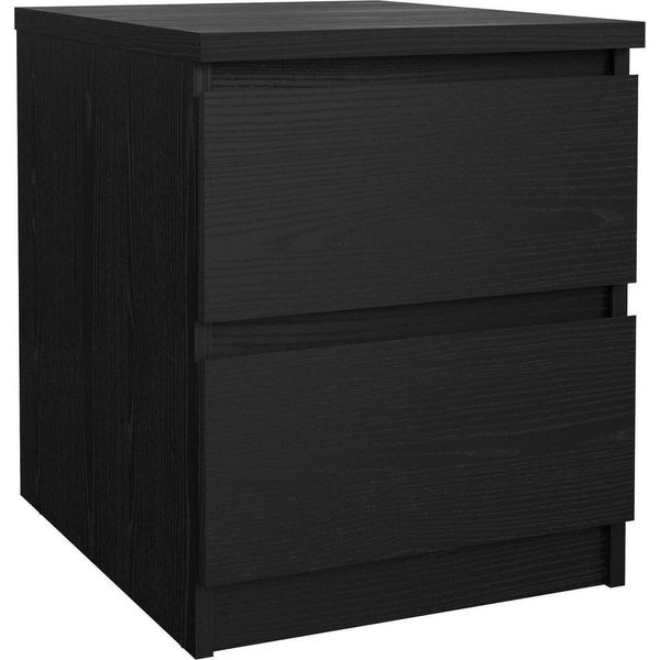 Comodino Naia Consolle Da Letto Comodino Nero Cenere-image