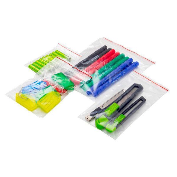 Q-Connect® KF11350 Sacchetto Per Nastro Adesivo - 70X100 Mm, Trasparente, 100 Pezzi-image