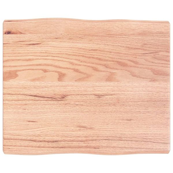 Piano Del Tavolo 60X50X(2-4) Cm In Legno Massiccio Trattato Bordo Albero-image