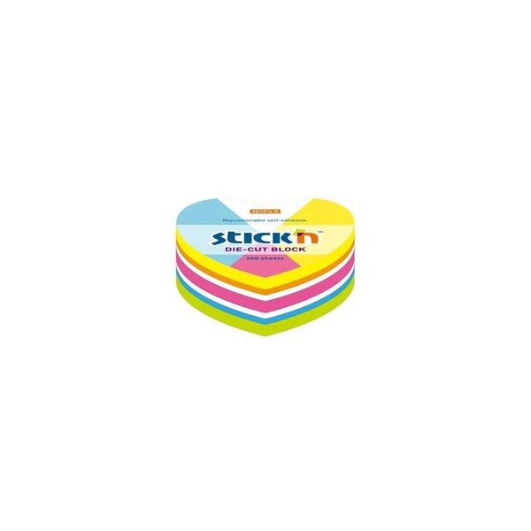Quaderni Cuore 64X67Mm 5 Colori Neon+Bianco 250K.-image
