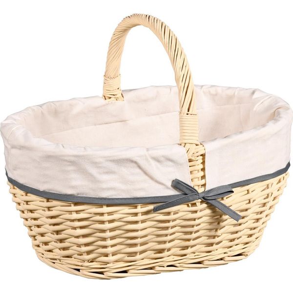 Kesper Cestino Per La Spesa Con Inserto In Tessuto, 45 X 34 Cm, Salice Kesper 17697-image