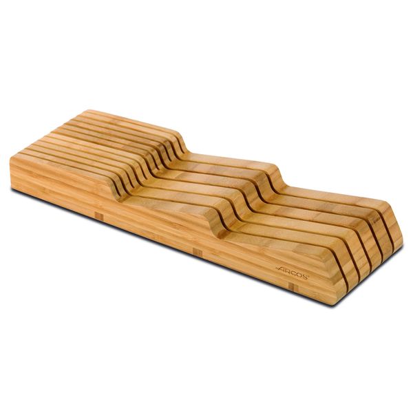 Blocchetto Interno Per Cassetto - Blocchetto In Bambù Per Riporre I Coltelli In Un Cassetto. Adatto Per Coltelli Arcos Fino A Una Lunghezza Di Lama Di 25 Cm.-image