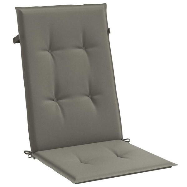 Vidaxl Cuscini Per Schienale Alto 4 Pz. Tessuto Grigio Scuro Melange 120X50X4 Cm-image