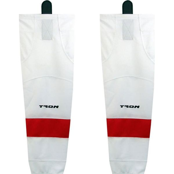Tronx SK300 Calzettoni Da Hockey Senior, Detroit Red Wings, Bianco, Taglia: 30 Pollici-image