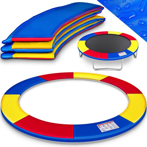 Kiduku® Copertura Del Bordo Del Trampolino Ø366 Cm Colorata Copertura Della Molla Protezione Del Bordo Resistente Agli Strappi-image