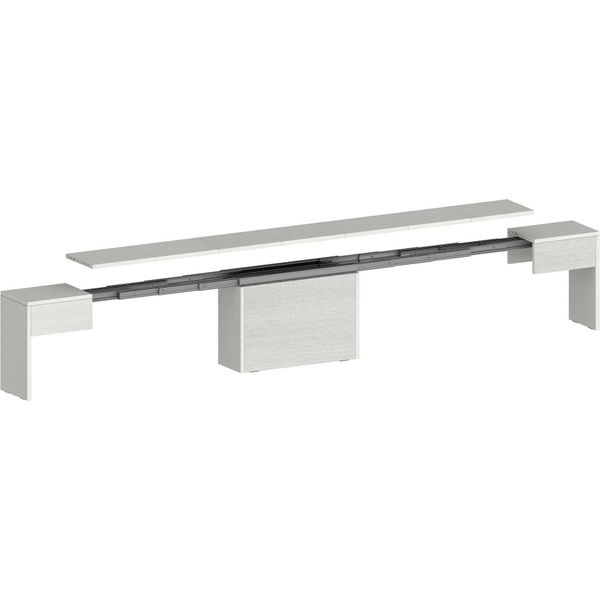Dmora Panca Yutu 25X290X45H Cm Bianco, Peso Supportato 400 Kg Colore Rivestimento Bianco Italy-image