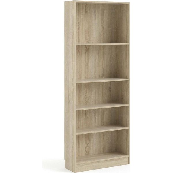 Dmora Libreria Abelarda 26.72X79X203.2H Cm Marrone, 4 Ripiani Portata Ripiani 13-image