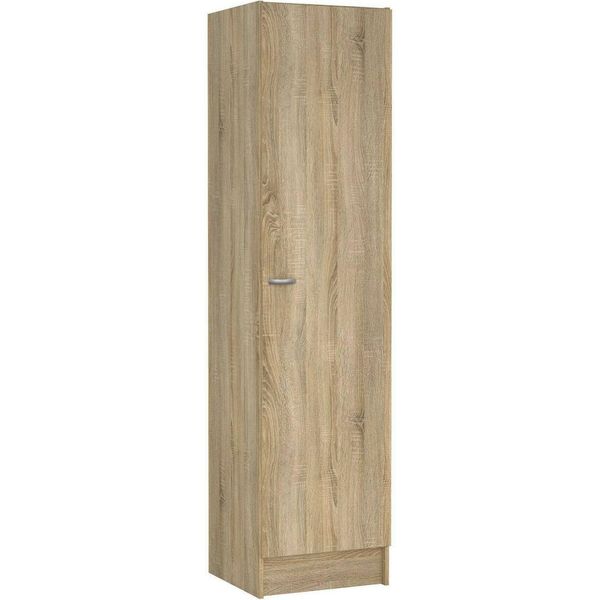 Dmora Guardaroba Grande Airone 47X200H Cm Marrone Quercia, Appendiabiti Un'anta-image