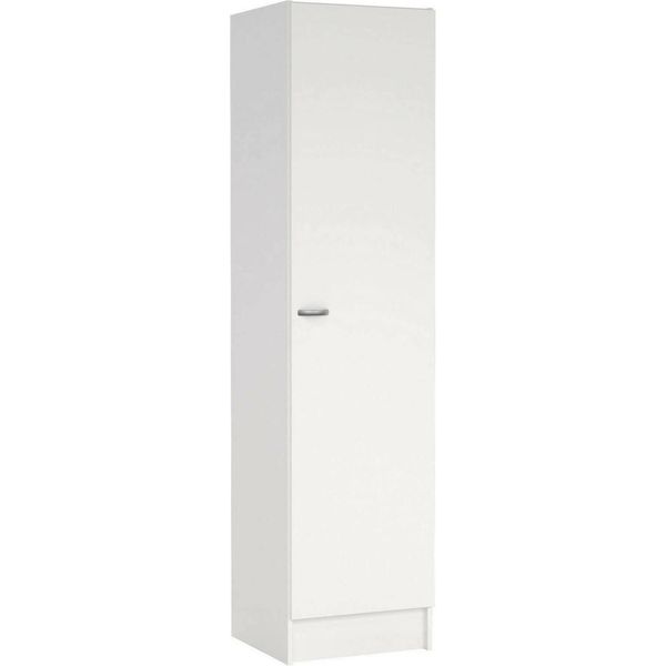 Dmora Guardaroba Grande Airone 47X200H Cm Bianco, Appendiabiti Un'anta-image