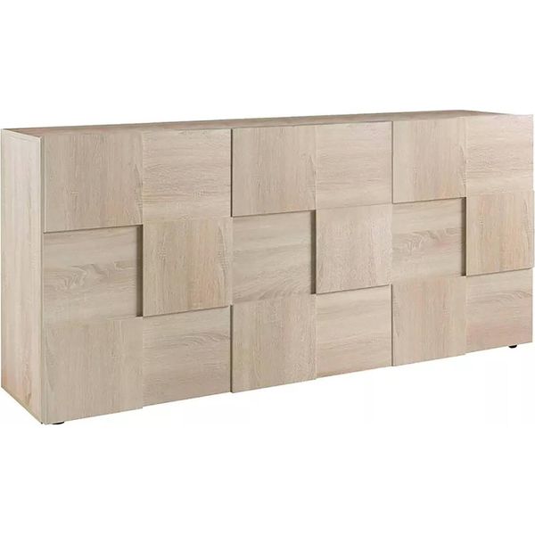 Dmora Credenza Ulysses 43X181X84H Cm Marrone Rovere, Apertura Battente 3 Ante Italy-image
