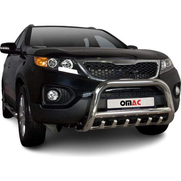 Protezione Paraurti Anteriore In Acciaio Inox Per Kia Sorento 2010-2012 Abe Protezione Argento-image