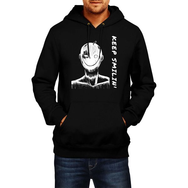 Felpa Con Cappuccio Da Uomo Japan Anime Manga Are We Friends Keep Smiling, Man S , Noir-image