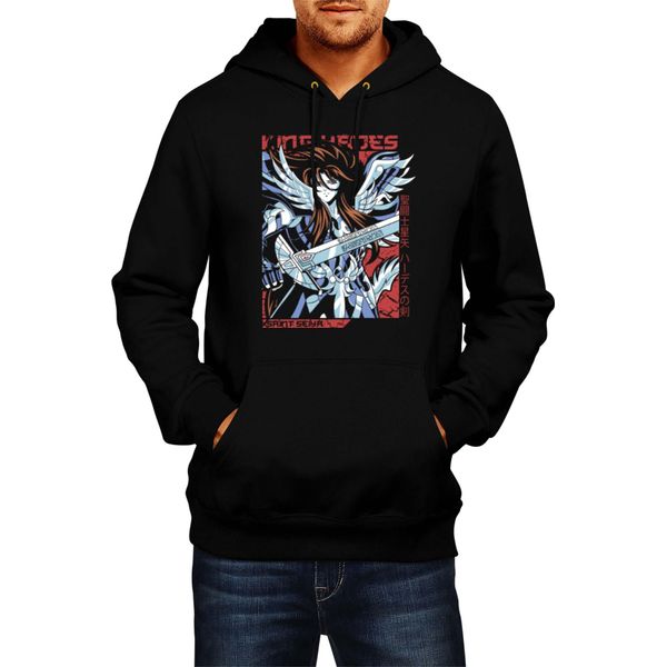 Felpa Con Cappuccio Da Uomo Japan Anime Manga Saint Anime Seiya King Hades King Hades, Man S , Noir-image