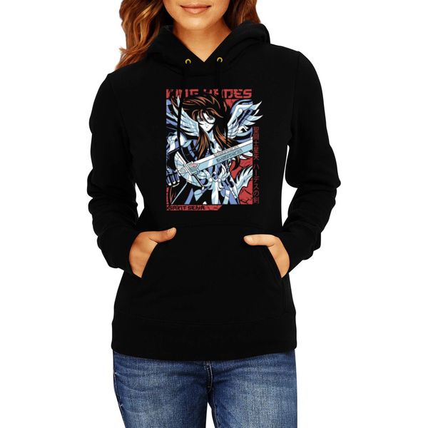 Felpa Con Cappuccio Da Donna Japan Anime Manga Saint Anime Seiya King Hades King Hades, Lady S / Noir-image