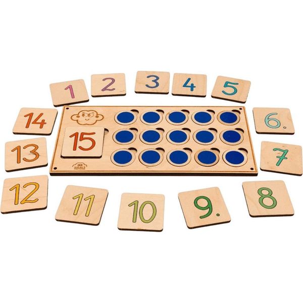 Set Montessori In Legno Per L'apprendimento Dei Numeri E Del Conteggio-image