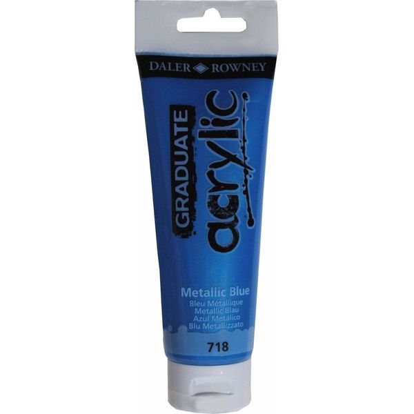 Daler Rowney Graduate Acrylic Paint Metallic Blue 120 Ml 1 Pz-image