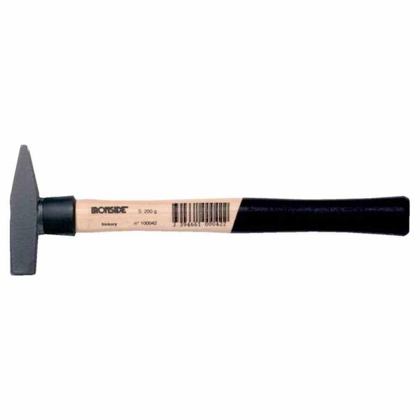 Ironside 100-044 Martello Da Fabbro 300G Con Protezione Del Manico + Manico In Hickory, Nero/Naturale-image