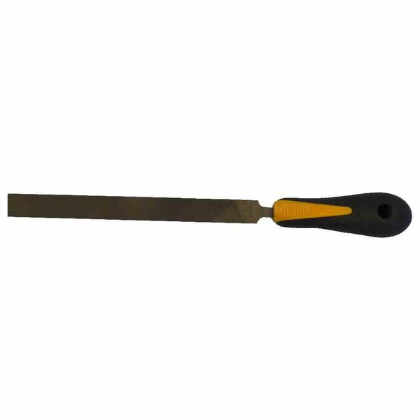 Ironside 137-054 Lima Piatta Da 200 Mm Con Manico A 2 Componenti, Grigio/Nero/Giallo-image