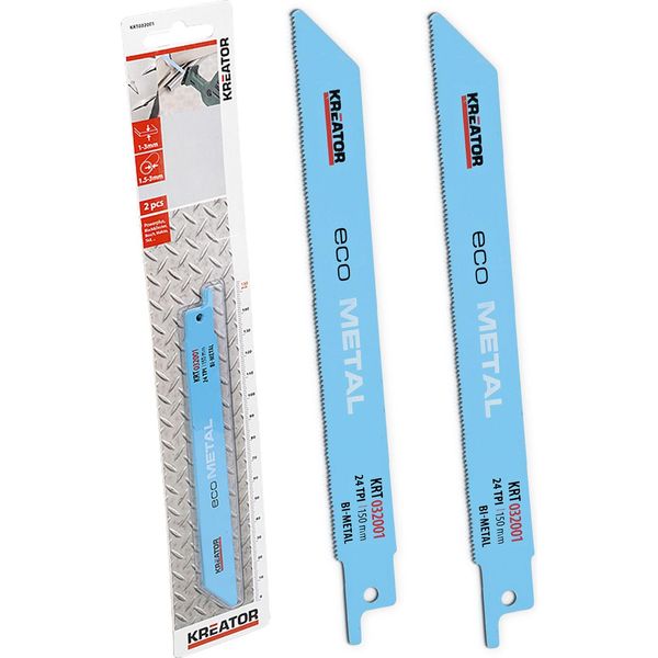 Lame Per Sega Circolare 2 Pezzi In Un Set 150 Mm Per Metallo - Lunghezza 150 Mm, 24 Tpi, Per Metallo-image
