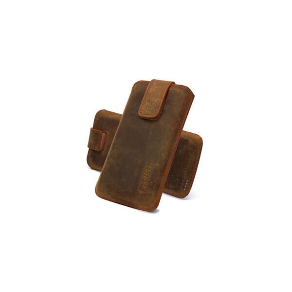 Custodia In Pelle Per Htc One M9 Tabacco-image