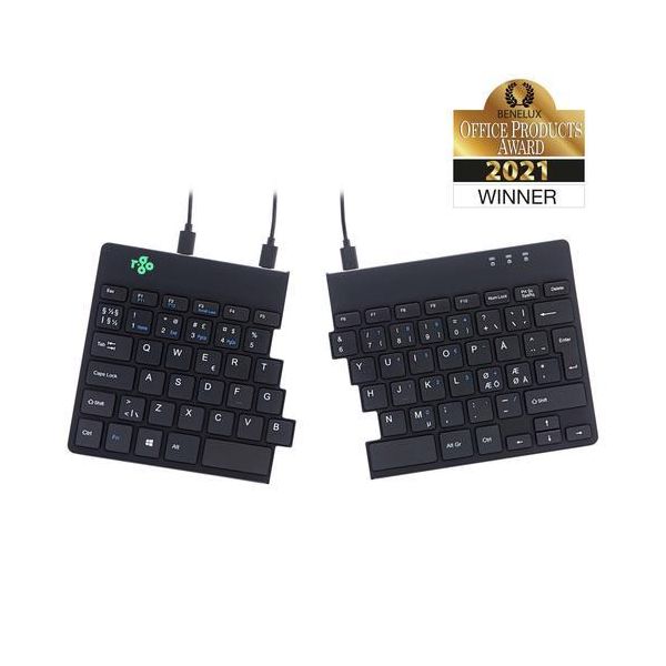 R-GO Tools R-Go Tools Tastiera Ergonomica R-Go Split Break V2 Con Software Di Interruzione, Tastiera Ergonomica Split, Qwerty (Nordic), Con Cavo, Nero-image