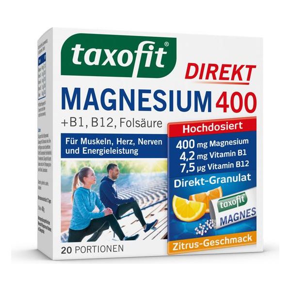Taxofit Direkt Magnesio 400 + B1, B12 E Acido Folico 20 Porzioni-image