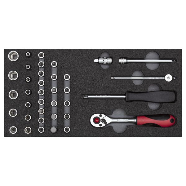 Gedore Red R22150006 Set Di Chiavi A Bussola 1/4" 2/6 Ct Modulo 37 Pezzi, 3301705"-image