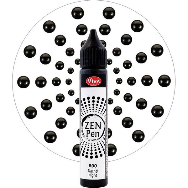 Pittura Con Applicatore Per Realizzare Punti Zen Pen - Viva Decor - Nero-image