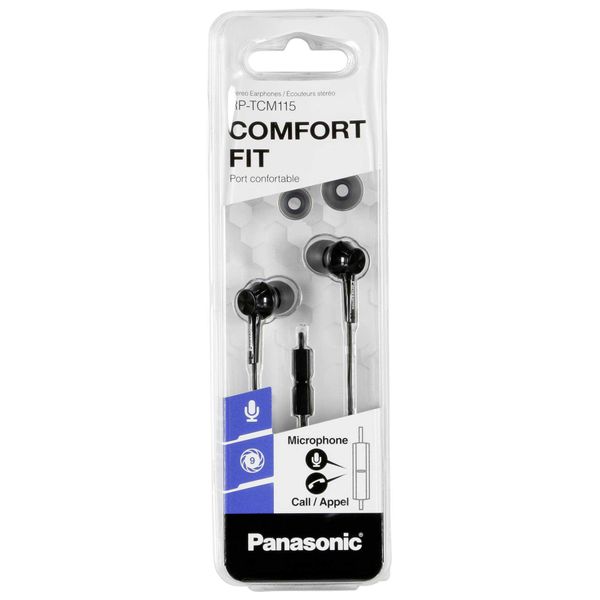 Panasonic | RP-TCM115E-K | Canale | Cablato | In-Ear | Con Microfono | Nero-image