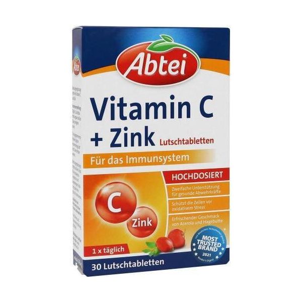 Abbey Vitamina C Più Zinco Pastiglie 30 Capsule-image