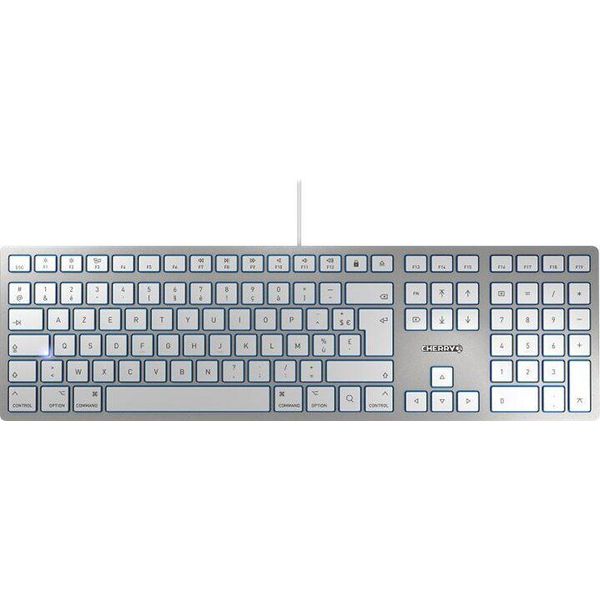 Cherry JK-1610FR-1 Cherry Tas Kc 6000 Slim For Mac Corded Fr-Layout Weiß/Silber-image