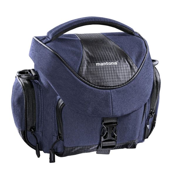 Borsa Fotografica Mantona Premium Blu Con Accesso Rapido E Ampio Spazio Di Archiviazione-image