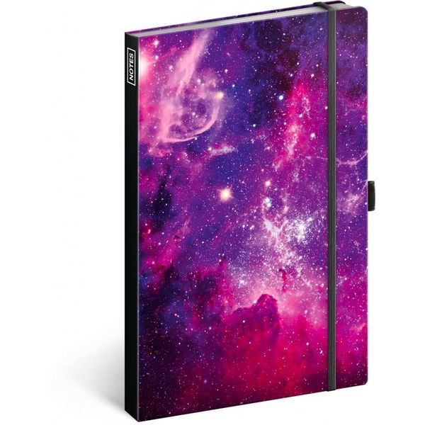 Taccuino Con Elastico Foderato - Taccuino Per Donne E Ragazze Adolescenti - Diario Per La Scuola E Il Lavoro (Galaxy)-image