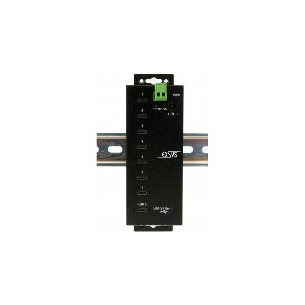 Exsys EX-1147HMVS Hub Di Interfaccia Usb 3.2 Gen 1 (3.1 Gen 1) Type-C Nero (EX-1147HMVS)-image