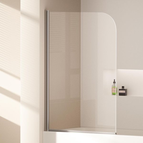 Emke 90X140Cm Parete Divisoria Per Vasca Da Bagno Schermo Pieghevole Cabina Doccia Attacco Per Vasca Da Bagno Rivestimento Nano Easy-Clean-image