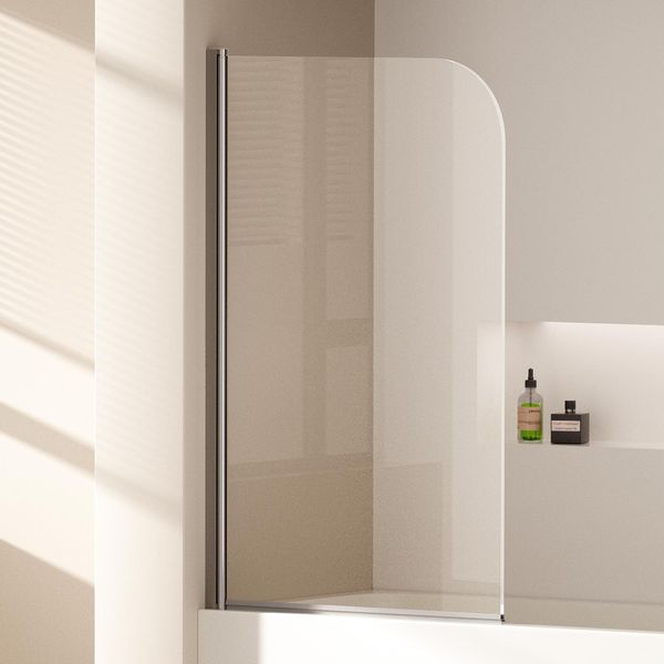 Emke 80X140Cm Parete Divisoria Per Vasca Da Bagno Schermo Pieghevole Cabina Doccia Attacco Per Vasca Da Bagno Nano Rivestimento Easy-Clean-image