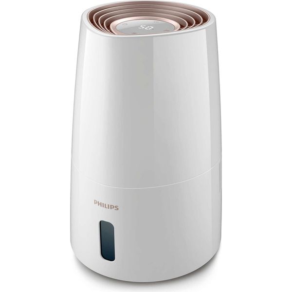 Philips | HU3916/10 | Umidificatore | 25 W | Capacità Del Serbatoio Dell'acqua Di 3 L | Adatto Per Ambienti Fino A 45 M² | Tecnologia Nanocloud | Potenza Di Umidificazione 300 Ml/H | Bianco/Oro Rosa-image