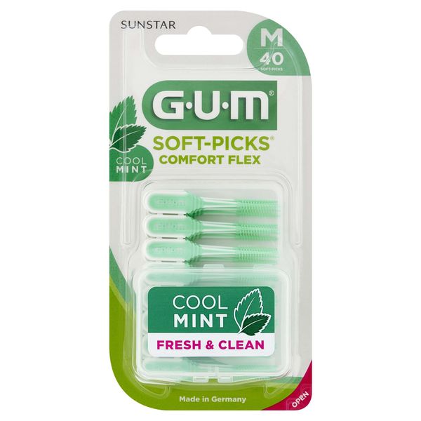 Gum Soft Picks Comfort Flex Reg Mint 40U-image