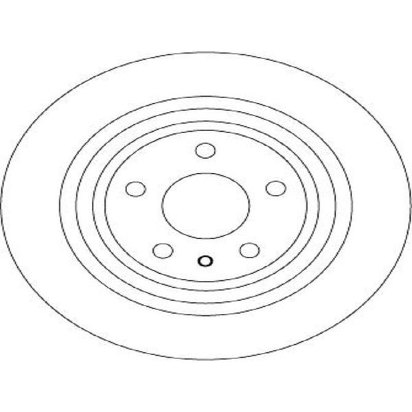 2X Disco Freno Trw DF6809 Per Ford Mondeo V Estate (Cf) Mondeo V Hatchback (Ce)-image