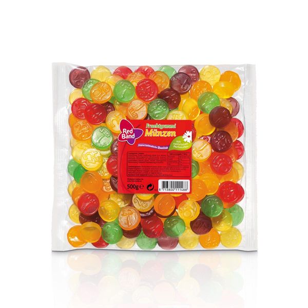 Red Band Monete Di Gomma Alla Frutta Fruttate Dolci 5 Assortite 500G-image