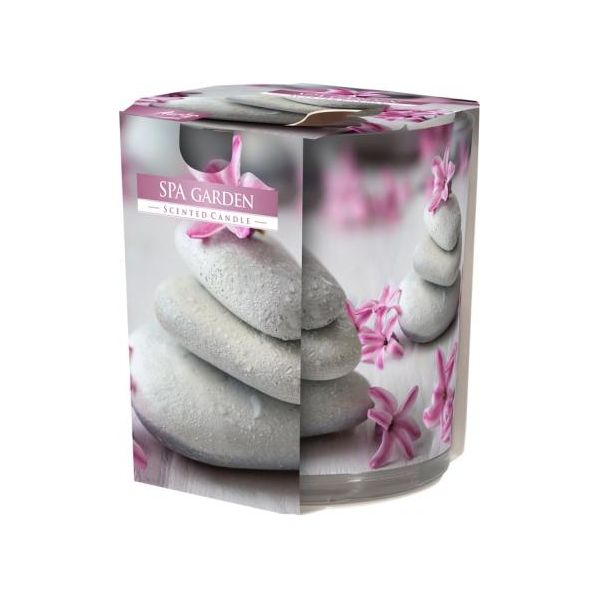 Candela In Vetro Profumata Bispol Aura 22H Spa Garden-image
