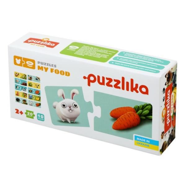 Puzzle Puzzlika - Cosa Mangiano Gli Animali - 10X 2 Pezzi-image
