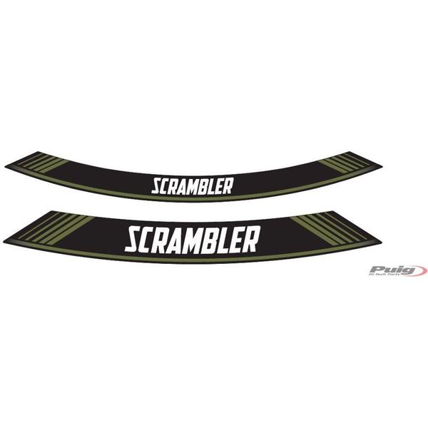 Puig 9134V Strisce Per Cerchi Speciali Per Ducati Scrambler Icon Verde-image