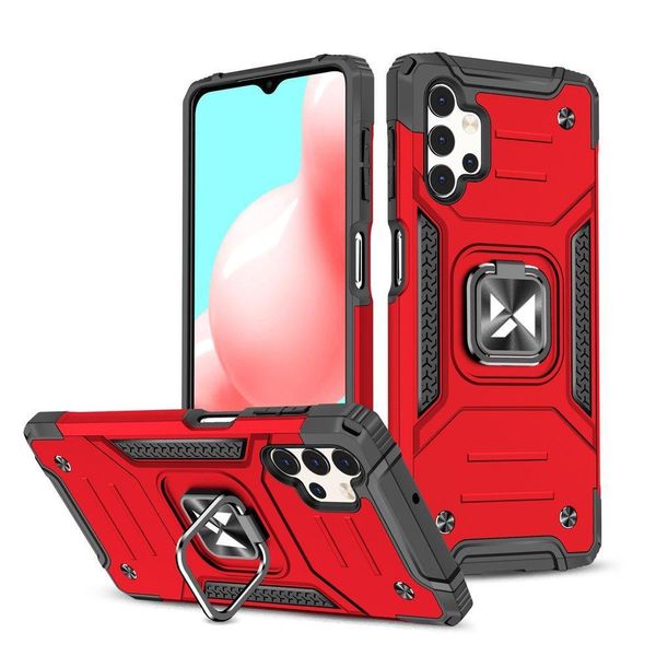 Wozinsky Ring Armor Custodia Ibrida Blindata + Supporto Magnetico Samsung Galaxy A73 Rosso-image