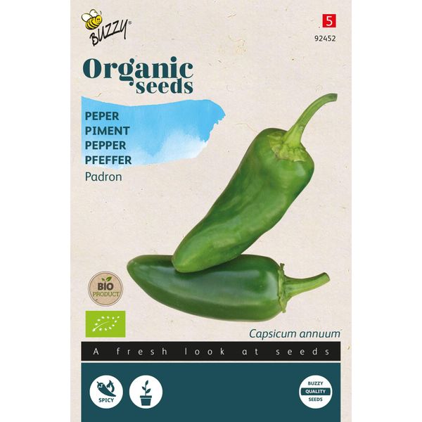 Buzzy Pepe Padron Biologico - Semi Biologici - Circa 0,15 Gr | Buzzy_92452-image